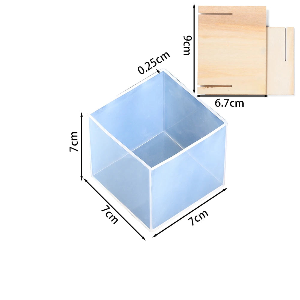 ELMAS Large Clear Silicone Cube Molds for DIY Resin Casting - Al Masam Stationery LLC