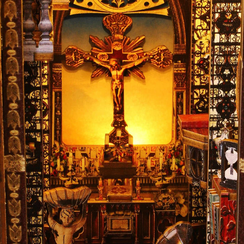 ELMAS Creative 3D Puzzle Dollhouse Bookshelf Set - Al Masam Stationery LLC