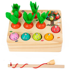 ELMAS Montessori Shape Sorter Carrot Harvest Game Toys