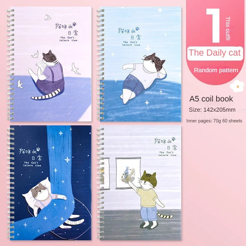 ELMAS Cute A5 Coil Notebook for Stylish Students - Al Masam Stationery LLC