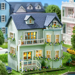 ELMAS Creative DIY Wooden Dollhouse for Kids’ Fun