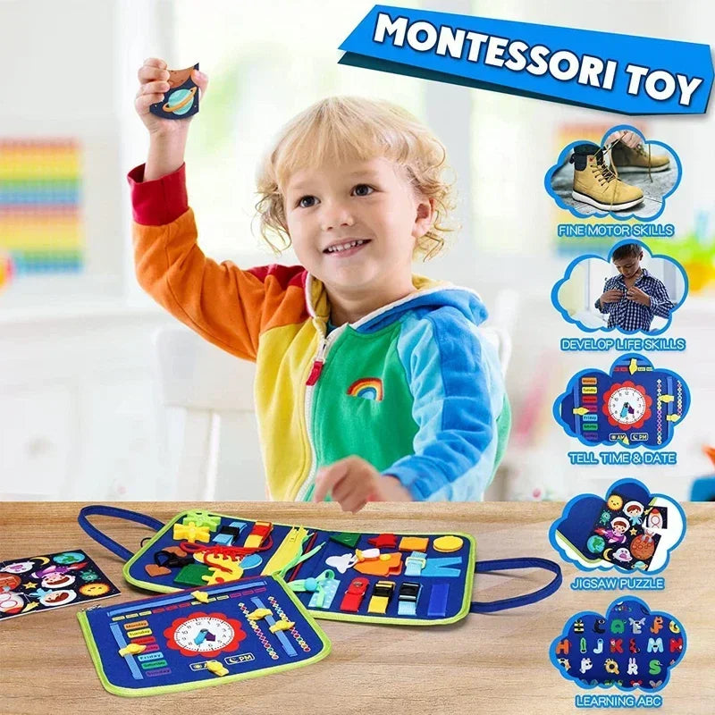 ELMAS: Montessori Kids Travel Toy Felt Activity Book - Al Masam Stationery LLC