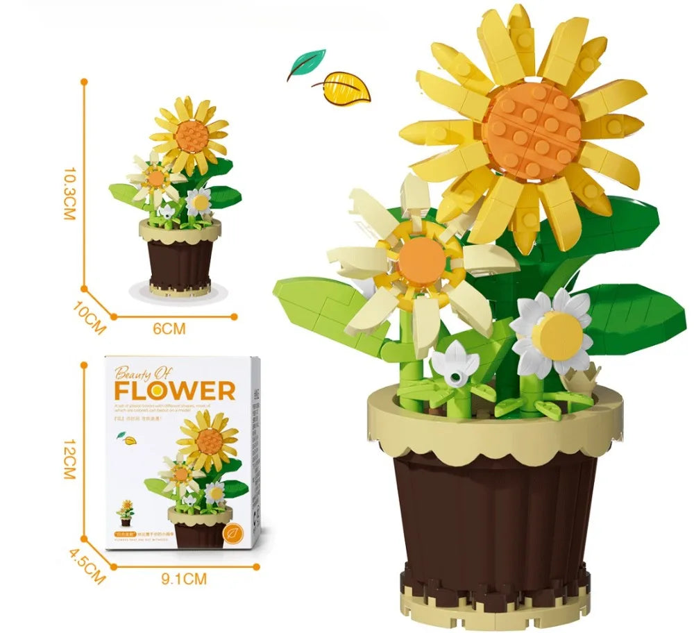 ELMAS DIY Flower Building Blocks - Creative Potted Decor - Al Masam Stationery LLC