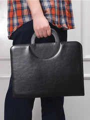 ELMAS Stylish A4 Leather Portfolio Organizer for Professionals - Al Masam Stationery LLC