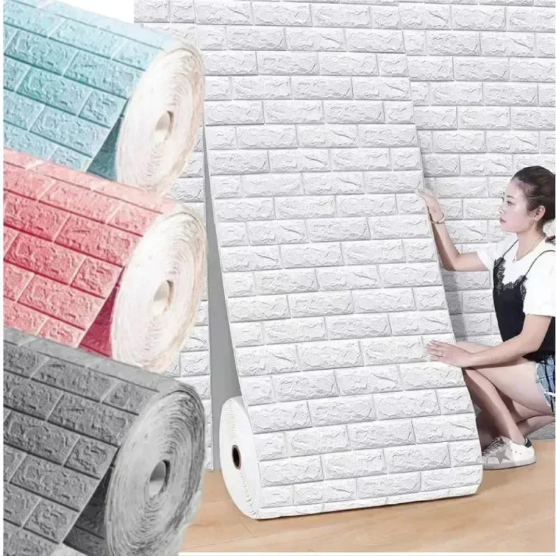ELMAS 3D Self-Adhesive Waterproof Brick Wall Stickers - Al Masam Stationery LLC