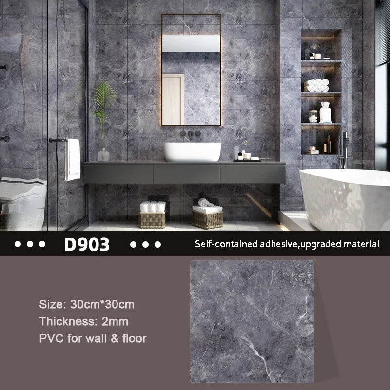 ELMAS 10pcs Waterproof Marble Floor Stickers Decor - Al Masam Stationery LLC