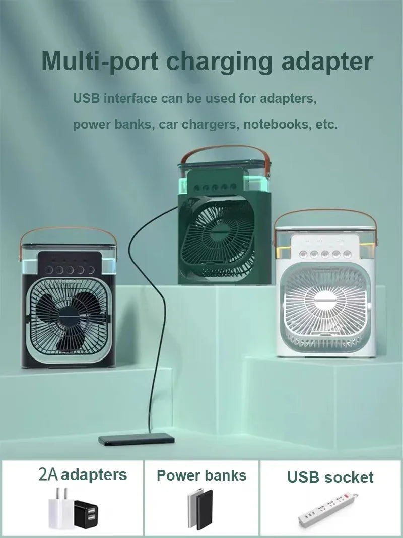ELMAS New 3 In 1 Portable Humidifier Fan For Home - Al Masam Stationery LLC