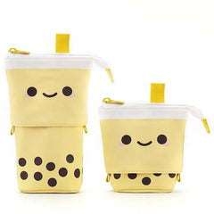 ELMAS Cute Milk Tea Pencil Case - Stylish Stationery Holder