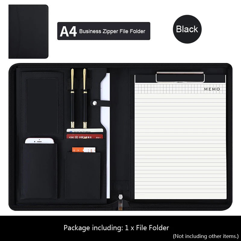 ELMAS Premium A4 Leather Padfolio & Organizer - Al Masam Stationery LLC