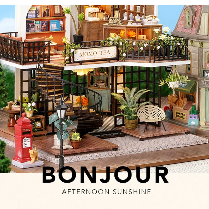 ELMAS Creative 3D Wooden Dollhouse Puzzle Kit - Al Masam Stationery LLC