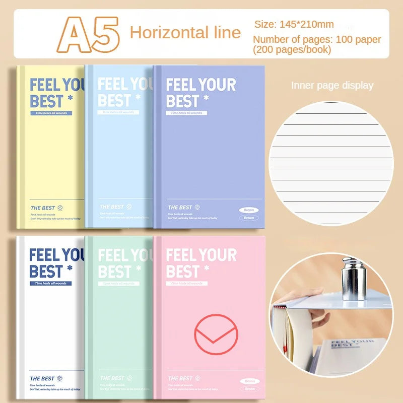 ELMAS A5 Hard Shell Notebook for College Students - Al Masam Stationery LLC