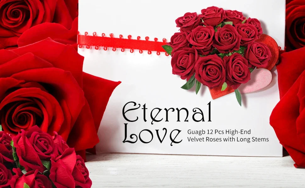 ELMAS 50 Pcs Velvet Rose Artificial Flowers for Decor - Al Masam Stationery LLC