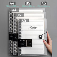 ELMAS Stylish Transparent Loose Leaf Notebook Binder