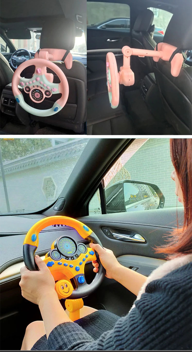 ELMAS Infant Shining Electric Steering Wheel Toy for Kids - Al Masam Stationery LLC