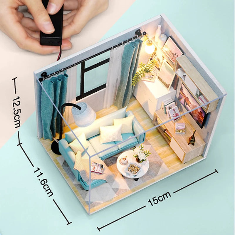 ELMAS Creative Mini Dollhouse 3D Puzzle Kit for Home Decor - Al Masam Stationery LLC