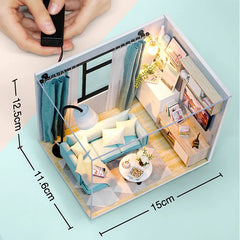 ELMAS Creative Mini Dollhouse 3D Puzzle Kit for Home Decor