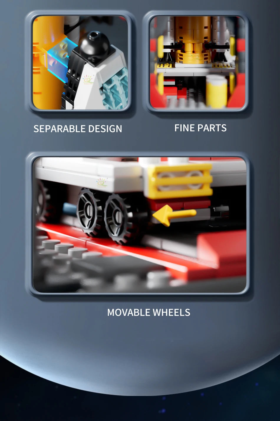 ELMAS Manned Rocket Building Blocks with Astronaut Figure - Al Masam Stationery LLC