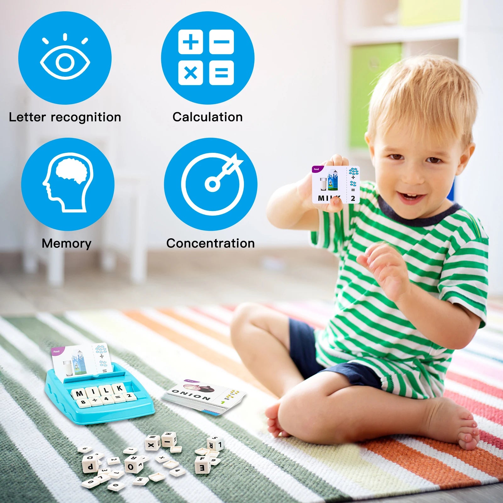 ELMAS 2 in 1 Learning Toy for Letter and Number Games - Al Masam Stationery LLC