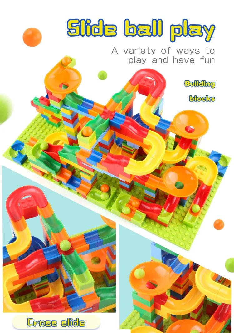 ELMAS Creative Marble Run Building Blocks Set - Al Masam Stationery LLC