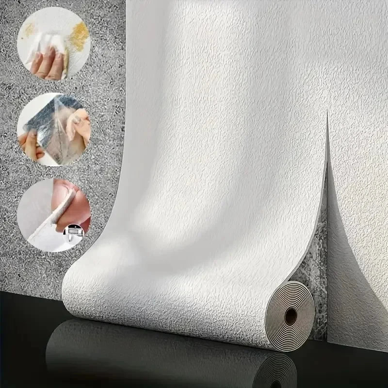 ELMAS 3D White Foam Self-Adhesive Wallpaper For Home - Al Masam Stationery LLC