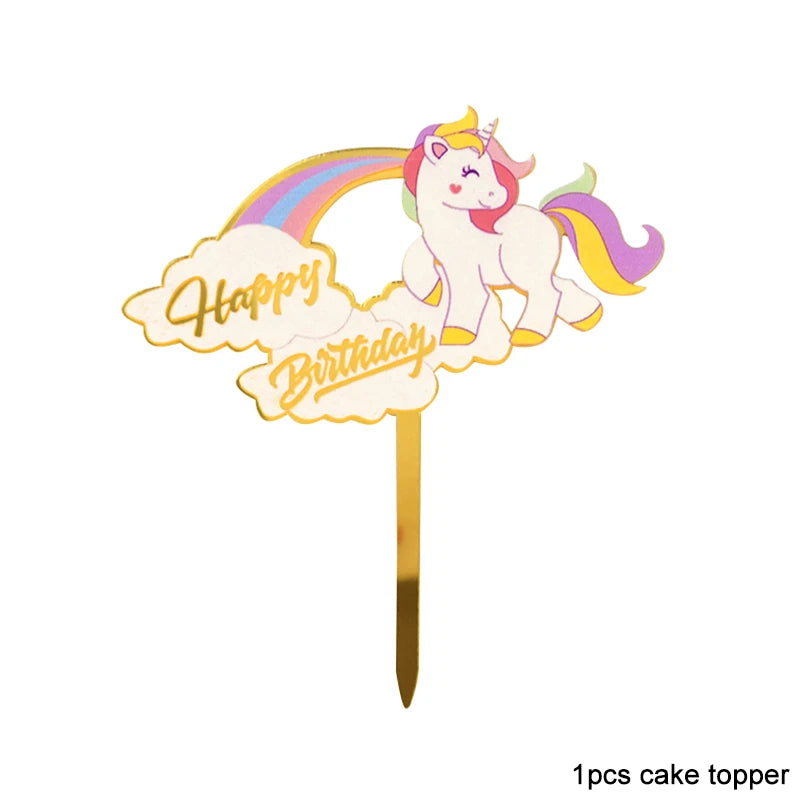 ELMAS Magical Unicorn Birthday Banner Garland Decor - Al Masam Stationery LLC