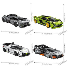 ELMAS Racing Sports Car Building Blocks for Kids