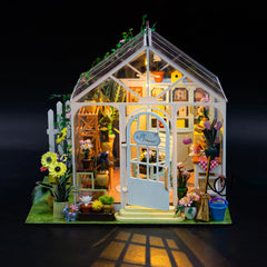 ELMAS Enchanting 3D Flower House Dollhouse Kit