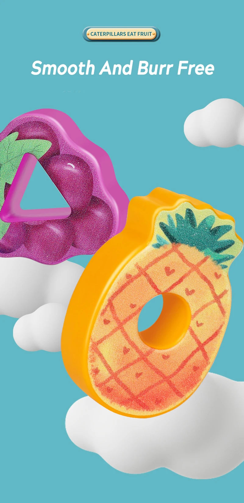 ELMAS Fruit Shape Montessori Threading Toys for Kids - Al Masam Stationery LLC