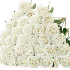 ELMAS 50 Pcs Velvet Rose Artificial Flowers for Decor - Al Masam Stationery LLC