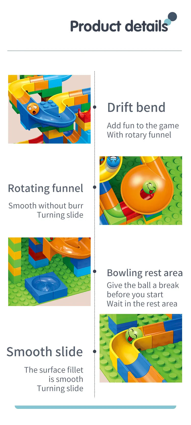 ELMAS Creative Marble Run Building Blocks Set - Al Masam Stationery LLC