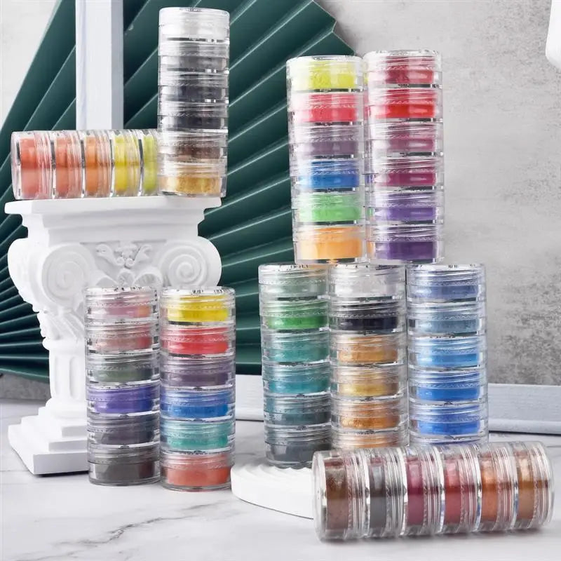 ELMAS 6 Color Pearl Powder Pigment Set for DIY Crafts - Al Masam Stationery LLC