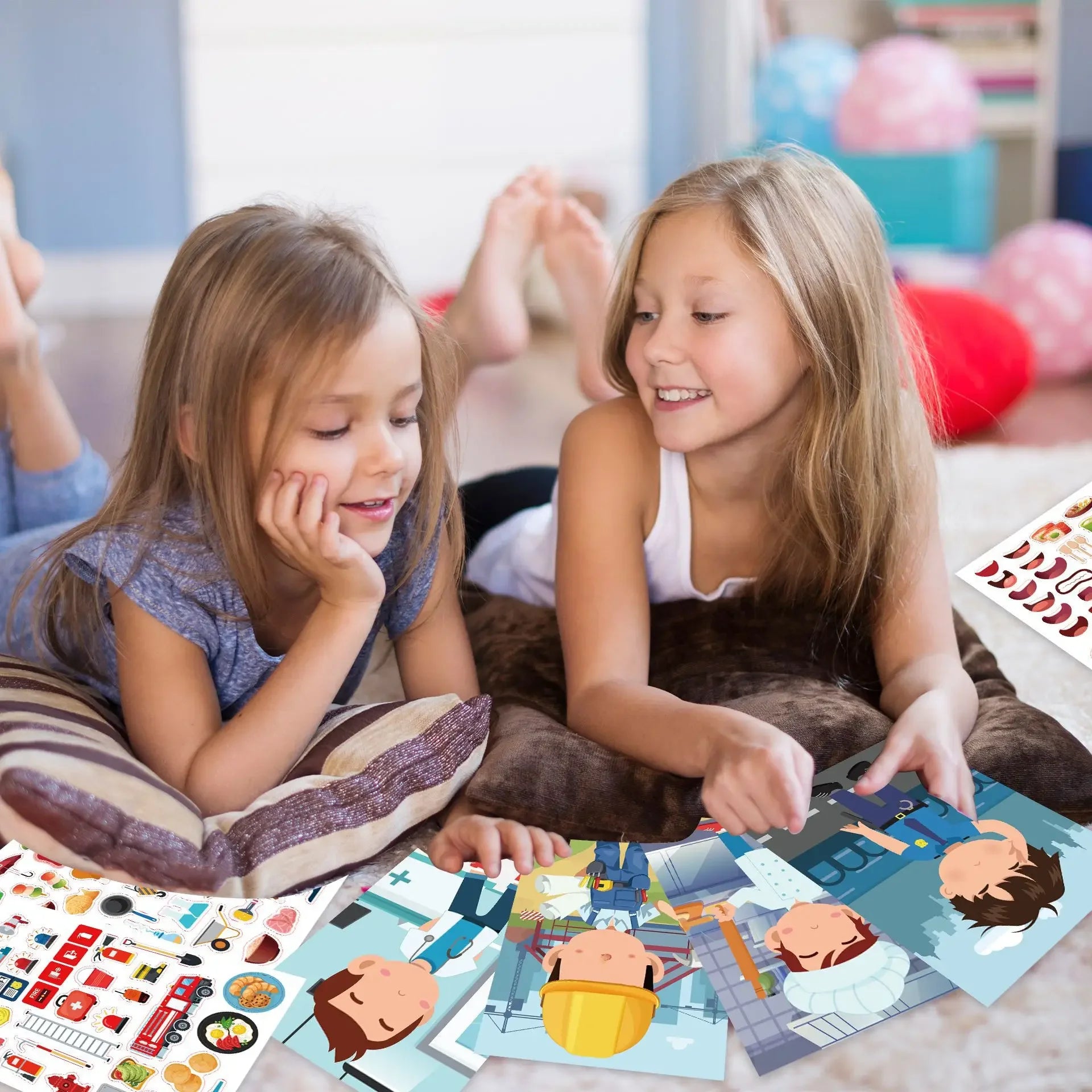 ELMAS Cute Cartoon Face Puzzle DIY Sticker Book Set - Al Masam Stationery LLC