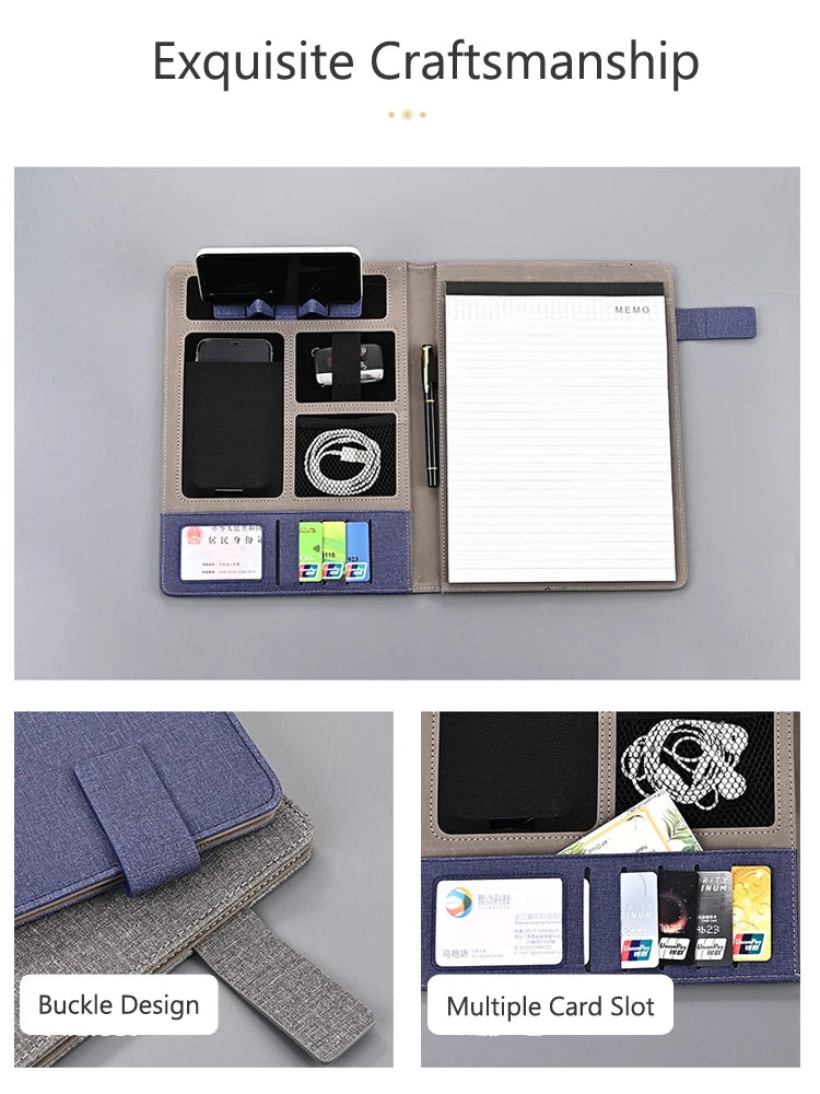 ELMAS Business Leather Padfolio & Document Organizer - Al Masam Stationery LLC