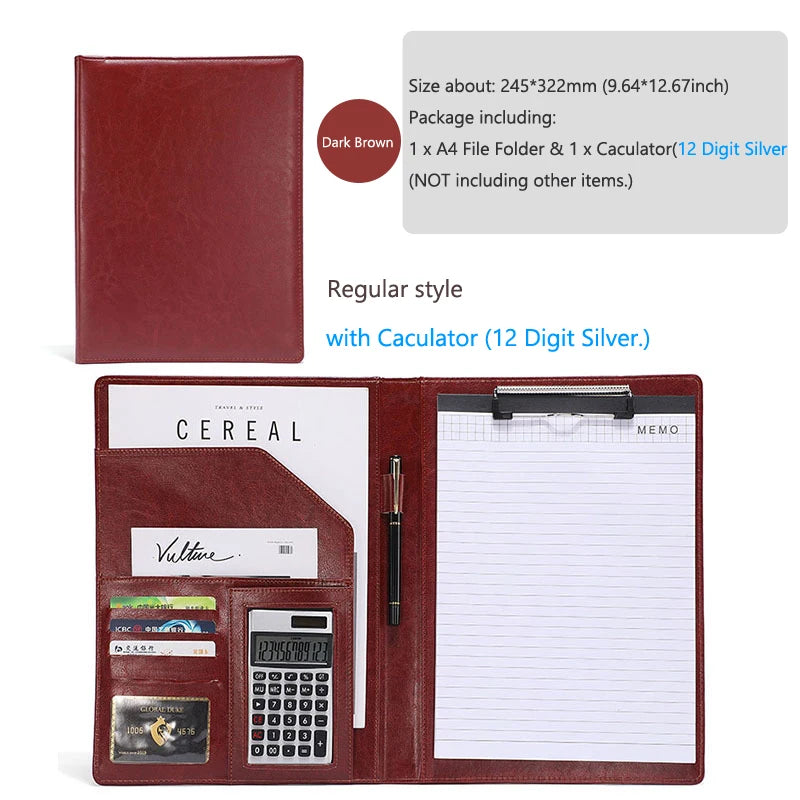 ELMAS Professional PU Leather Portfolio Organizer - Al Masam Stationery LLC