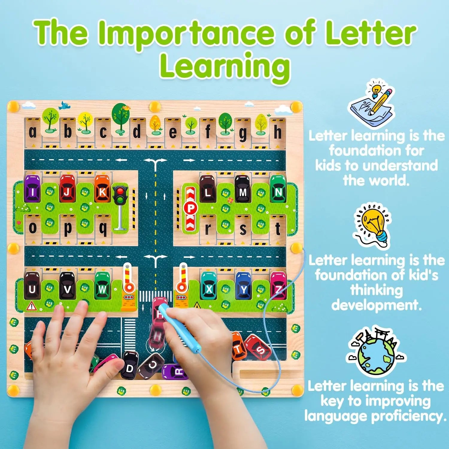 ELMAS Magnetic Alphabet Puzzle for Toddler Learning - Al Masam Stationery LLC