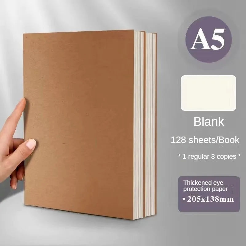 ELMAS A5 Thick Kraft Paper Notebook for Postgraduate Exams - Al Masam Stationery LLC