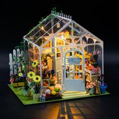 ELMAS Enchanting 3D Flower House Dollhouse Kit