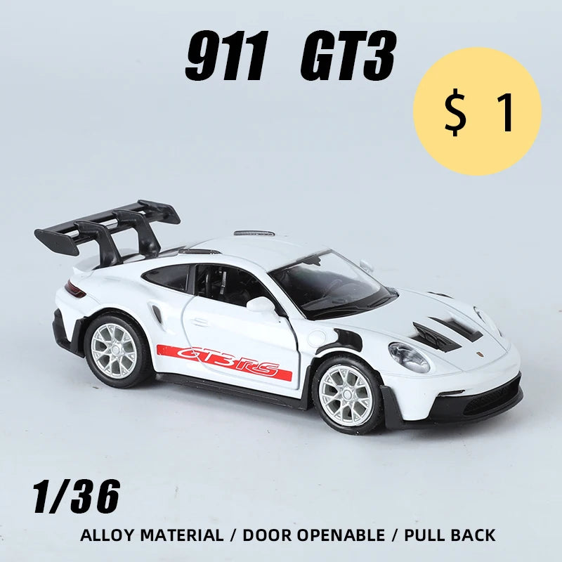 ELMAS 1:36 Porsche 911 GT3 RS Metal Diecast Supercar Toy - Al Masam Stationery LLC