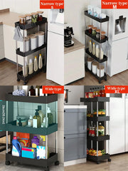 ELMAS 1pcs 3/4 Tier Rolling Utility Cart Storage Shelf - Al Masam Stationery LLC