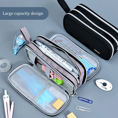 ELMAS Stylish Blue Large Capacity Pencil Case for Students