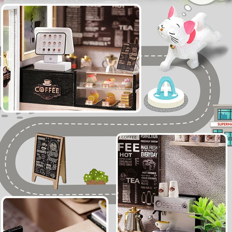 ELMAS Enchanted Dollhouse Kit with LED Lights & Furniture - Al Masam Stationery LLC