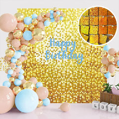ELMAS Light Golden Shimmer Wall Panels for Events - Al Masam Stationery LLC