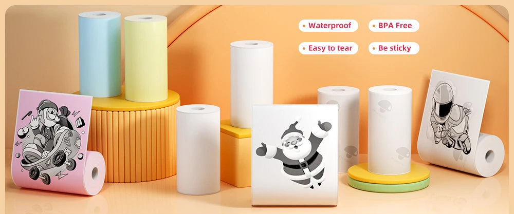 ELMAS Mini Pocket Thermal Printer for DIY Stickers & Journals - Al Masam Stationery LLC