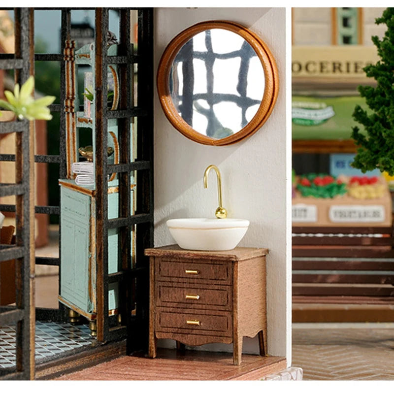 ELMAS Creative 3D Wooden Dollhouse Puzzle Kit - Al Masam Stationery LLC