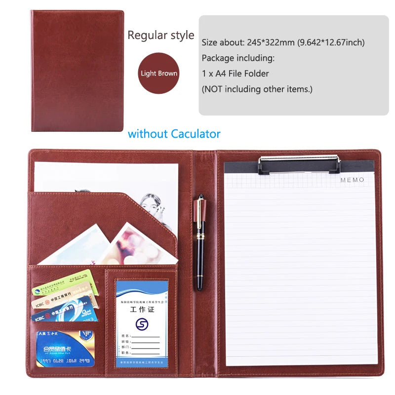 ELMAS Professional PU Leather Portfolio Organizer - Al Masam Stationery LLC