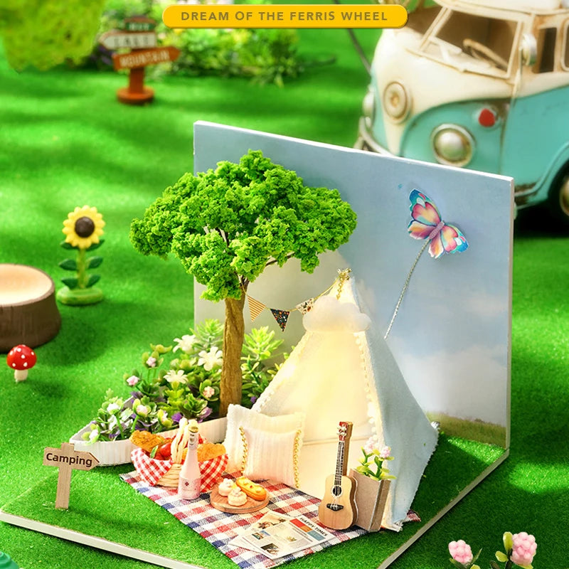 ELMAS Enchanted Dollhouse Kit with LED Lights & Furniture - Al Masam Stationery LLC