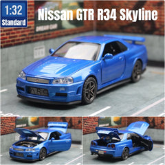 ELMAS 1/32 Nissan Skyline GTR R34 JDM Diecast Toy Car - Al Masam Stationery LLC