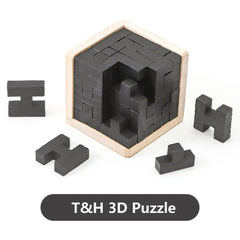 ELMAS 3D Wooden Puzzles IQ Toy 54pcs Educational Game - Al Masam Stationery LLC