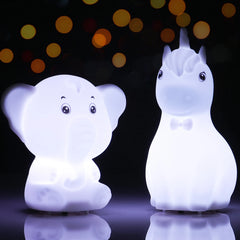 ELMAS Adorable Cat Night Light - 7-Color Touch Lamp