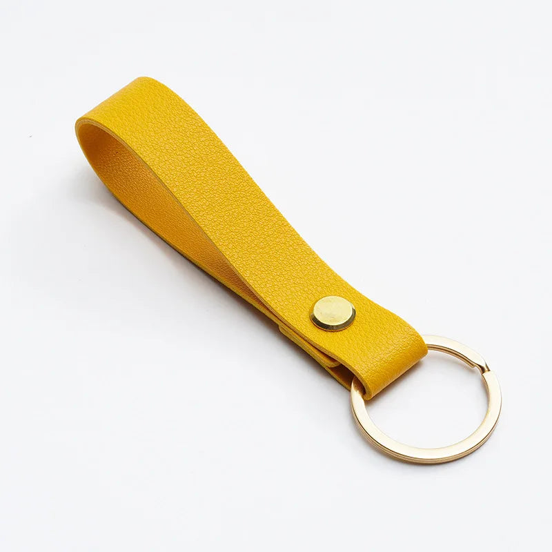 ELMAS Stylish PU Leather Keychains - 8 Vibrant Colors - Al Masam Stationery LLC